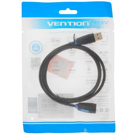 Кабель-удлинитель Vention USB 2.0 AM/AF - 1м черный