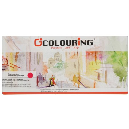 Картридж лазерный Colouring CG-CE323A пурпурный (1300 стр.) для принтеров HP LJ CP1525N/CP1525NW/CM1415/1415fnw
