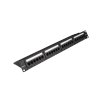 Патч-панель 19" (1U) WRLine WR-PL-24-C5E-D, 24 порта RJ-45, категория 5e, Dual IDC, с задним кабельным организатором, черный
