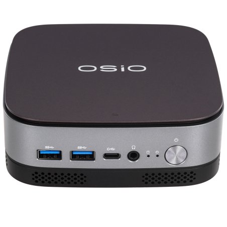 Компьютер Мини Osio BaseLine B51i-008 i3 1215U (1.2) 8Gb SSD 256Gb UHDG Win 11Pro 64 GbitEth WiFi BT 59.85W коричневый/серебристый