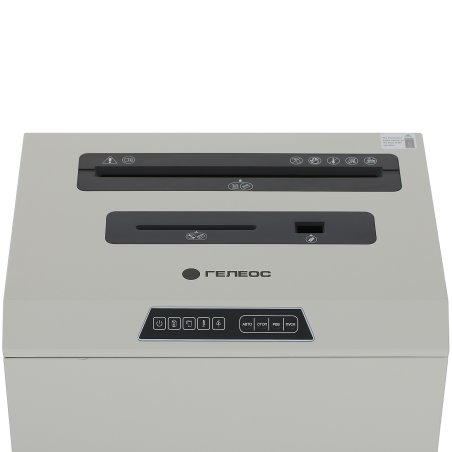 Уничтожитель документов и медианосителей ГЕЛЕОС СП65-4, P-4 (4 ур-нь секр.), фрагмент 3,9х40мм, 30 лист (70г/м2), флеш-карты/CD/пл.карты/скрепки/скобы, 65 литров