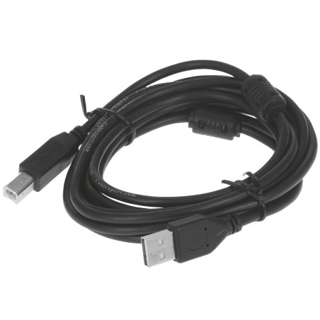 Кабель Gembird/Cablexpert CCF2-USB2-AMBM-10 USB 2.0 Pro AM/BM, 3м, экран, 2феррит.кольца, черный, пакет
