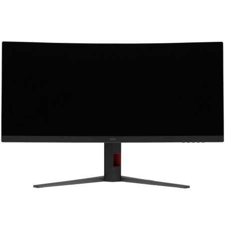 Монитор 34" AOC CU34G4 VA 3440x1440, 180 Гц, 0.5 мс, 21:9, 300 кд/м², HDMI 2.0, DP 1.4, 3.5 Jack, HDR10, FreeSync Premium, Adaptive-Sync, изогнутый экран (1500R), черный/красный