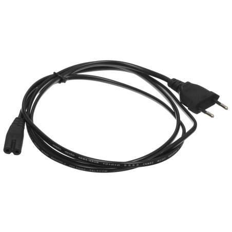 Кабель Telecom Кабель (TP228-IEC320-C7--CEE7/16-1.8-B) для аудио-видео техники IEC-320-C7--розетка 220V, 2-pin, 1.8м, черный