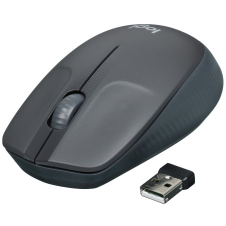 Мышь беспроводная Logitech M190 черный, 1000 dpi, радиоканал, USB, кнопки - 3