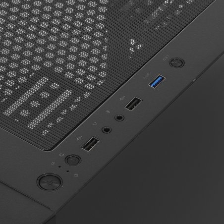 Компьютерный корпус SOEYI "AX1-B10 SOEYI ATX case with черный coating front panel with flat small mesh, without"