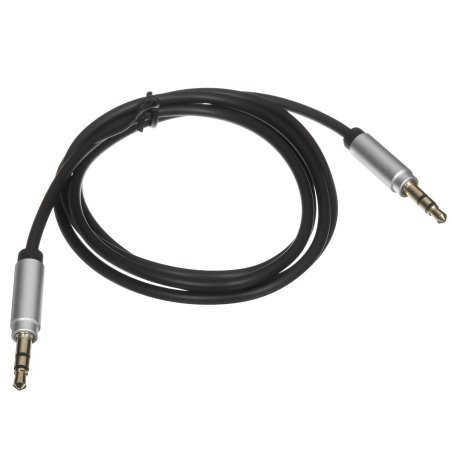 Аудиокабель AUX Rexant 3.5 мм шнур плоский 1 м черный