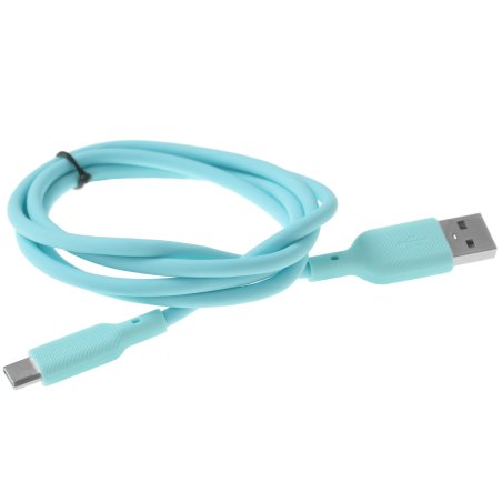 Кабель USB-A to Type-C, silica gel, 1m, 3A, 18W (blue)