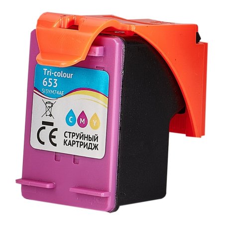 Картридж струйный Sakura 3YM74AE (№653 Tri-colour) для HP, триколор, 11 мл., 600 к.