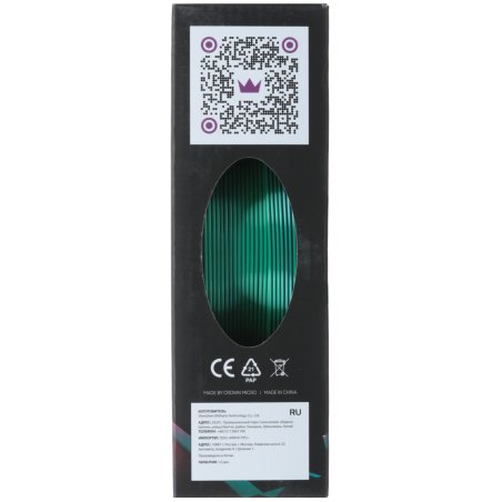 Филамент Crown Micro CM-FILPLASD011PG PLA Silk двойной 1.75 1кг пурпурный-зелёный