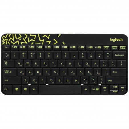 Комплект клавиатура+мышь Logitech MK240 Nano беспроводной, USB, 1000 DPI, чёрный