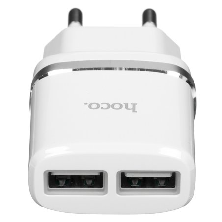 Сетевое зарядное устройство C12 Smart dual USB charger, белый