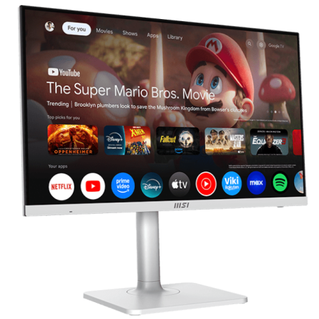 Монитор 27" MSI Modern MD272UPSW IPS 3840x2160, 75 Гц, 4 мс, 16:9, 300 кд/м², DP 1.4a, HDMI 2.0b, USB-C, 3.5 Jack, USB Hub (2x USB 3.0), Adaptive-Sync, динамики (2x3 Вт), белый