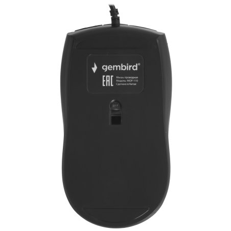 Мышь проводная Gembird MOP-110 черный, 1000 dpi, USB, кнопки - 3