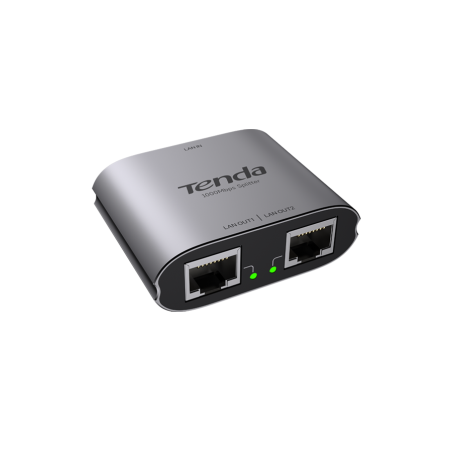 Разветвитель для интернет кабеля Tenda SG103M, LAN in 1х1 Гбит/с, LAN out 2х1 Гбит/с, питание по Type-C