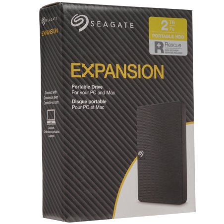 Внешний HDD 2.5" Seagate Expansion, 2TB, USB 3.2 Gen 1 Type-A, 5400 rpm, черный