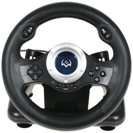 Руль SVEN GC-W500 (педали, вибро, скоба, лепестки, D-pad, 10 кл, резин. вставки, PC/Xinput)