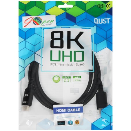 Кабель iOpen HDMI 19M/M,ver. 2.1 8KX60Hz (Econom) оплетка 1.5m <ACG859B-1.5>