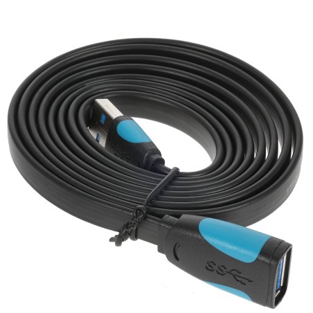 Кабель-удлинитель Vention USB 3.0 AM/AF - 1,5 м плоский VAS-A13-B150