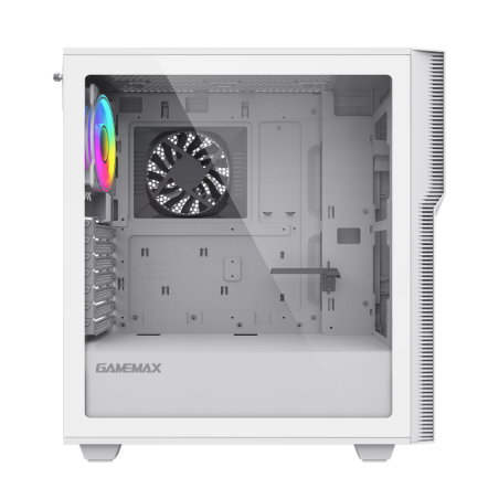 Компьютерный корпус GameMax Centauri, без БП, (ATX,Бело-голуб,USB 3.0, Зак.стек.,1*120мм. RGb, пыл.фильтр), белый/синий