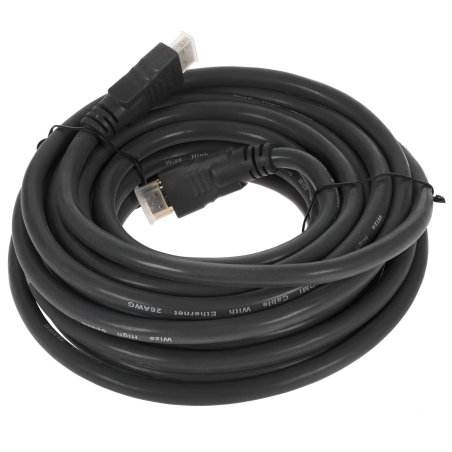 Кабель HDMI CP-HM-HM-7.5M Wize, 7.5 м, v.2.0, K-Lock, soft cable, 19M/19M, позол.разъемы, экран, темно-серый, пакет