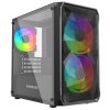 Компьютерный корпус Powercase Mistral Micro A3B ARGb, Tempered Glass, 2x 140мм ARGb PWM+1x 120мм ARGb PWM, черный, mATX (CMMAB-A3-V2)