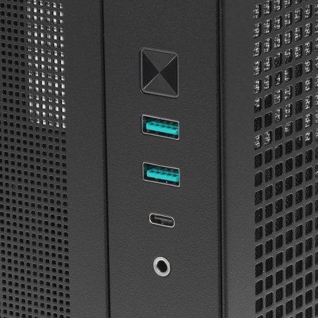 Компьютерный корпус Deepcool CH170 DIGITAL черный без БП mATX 1x120мм 1xUSB 2.0 1xUSB 3.0 audio bott PSU