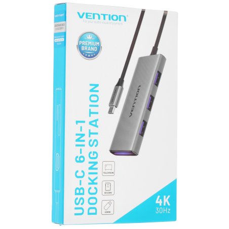 Мультифункциональный хаб Vention USB Type C 6 в 1