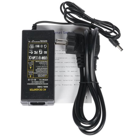 Коммутатор PoE 4 порта 10/100Mbps SWP-7504POE/2P 4xPoE+1xUplink RJ45, IEEE 802.3af, мощность 15.4 Вт на порт, БП 52В/1.25А, настенный крепеж в ком