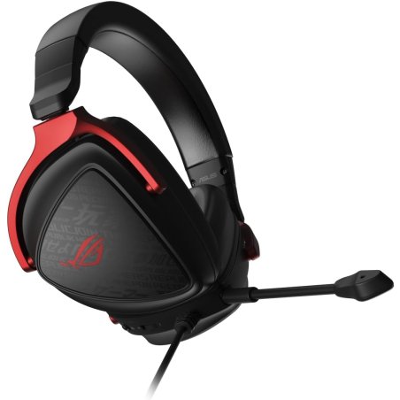 Гарнитура ASUS ROG Delta S Core чёрный-красный, проводная, 3.5 мм, съёмный микрофон, совместимость с PlayStation, Xbox