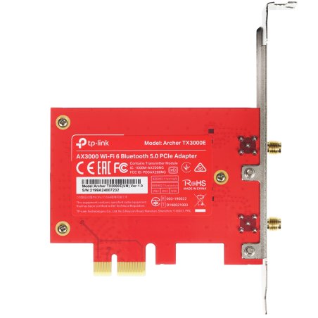 Адаптер TP-Link Wi-Fi 11AX 3000Mbps dual-band PCI-E adapter, two external Antennas