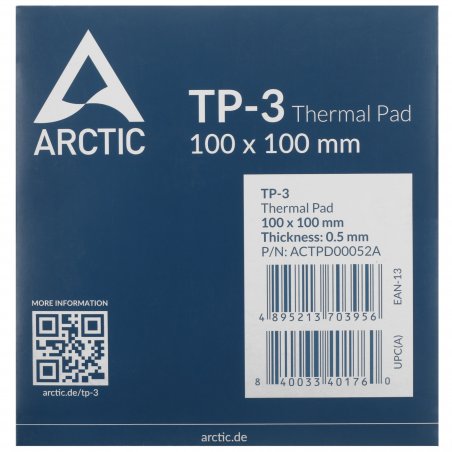 Термопрокладка Arctic Thermal pad 100x100мм, 0,5мм TP-3 (ACTPD00052A)