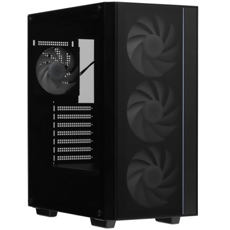Компьютерный корпус Deepcool MATREXX 55 V4 без БП, боковое окно (закаленное стекло), 3xARGb LED 140мм вентилятора спереди, 1xARGb LED 120мм вентилятор сзади, черный, ATX