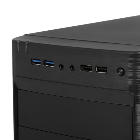 Компьютерный корпус Miditower ExeGate XP-330U EX272731RUSMiditowerXP-330U Black, ATX, (без БП), 2*USB+2*USB 3.0, Audio