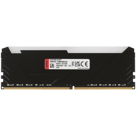 Оперативная память Kingston Fury Beast, DDR4, 16Gb (1x16Gb), 3200MHz, CL16, DIMM, с радиатором, RGb, черный