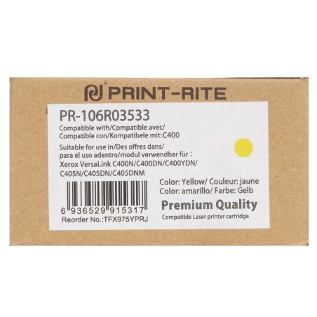 Картридж лазерный Xerox 106R03533 желтый для VersaLink C400/C405 8000 стр.(Channels)