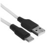 Кабель USB HOCO X21 Silicone для Type-C, 2.0А, 3.0A, длина 1.0м, белый
