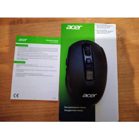 Мышь беспроводная Acer OMR060 черный, 1600 dpi, радиоканал, USB, кнопки - 6