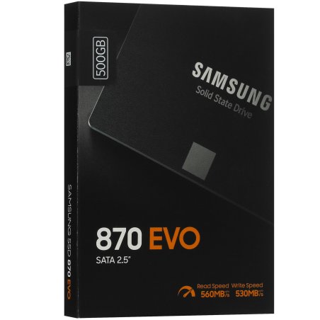 Накопитель SSD Samsung 500Gb 870 EVO  (SATA3)  560/530MBs, 98000 IOPs