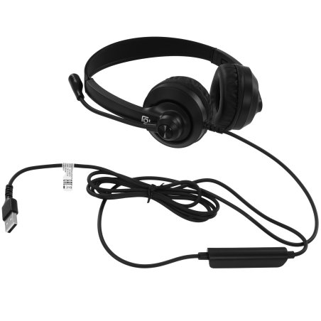 Гарнитура Oklick HS-M500 чёрный, проводная, USB