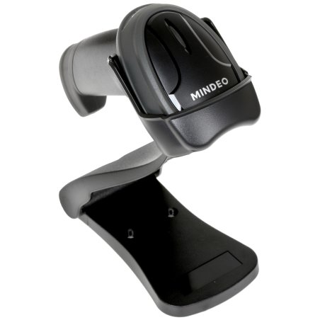 Сканер штрих-кода ручной Mindeo MD6600-HD_stand 2D имидж, проводной, подставка в комплекте, 100 скан/сек, USB, серый