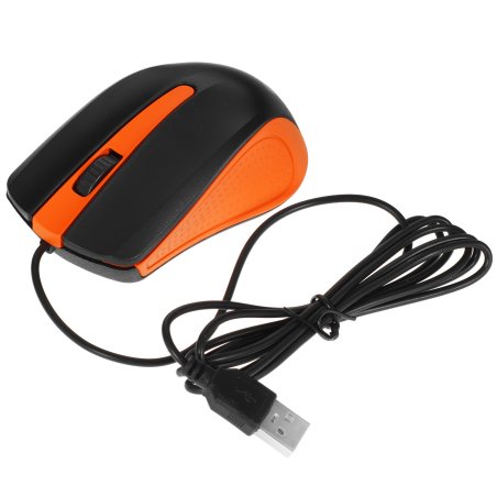 Мышь проводная ExeGate Professional Standard SH-9030BO черный/оранжевый, 1200 dpi, USB, кнопки - 3