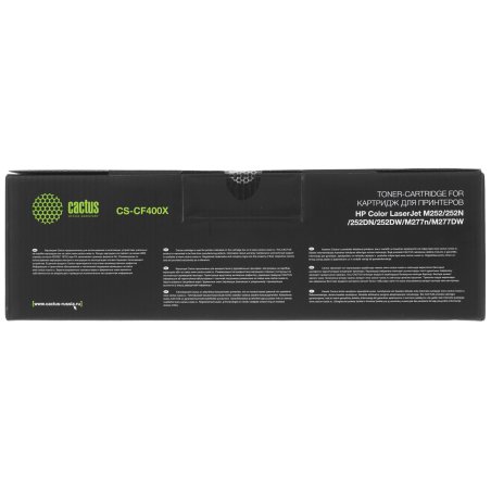 Картридж лазерный Cactus CS-CF400X черный (2800 стр.) для HP CLJ M252/252N/252DN/252DW/M277n/M277DW