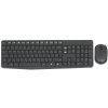 Комплект клавиатура+мышь Logitech MK235 беспроводной, USB, 1000 DPI, серый (заводская гравировка)