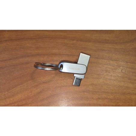 Флешка USB SanDisk Ultra Dual Luxe (SDDDC4-128G-G46), 128Gb, USB 3.1/USB Type-C, R/W 150/40, серебристый