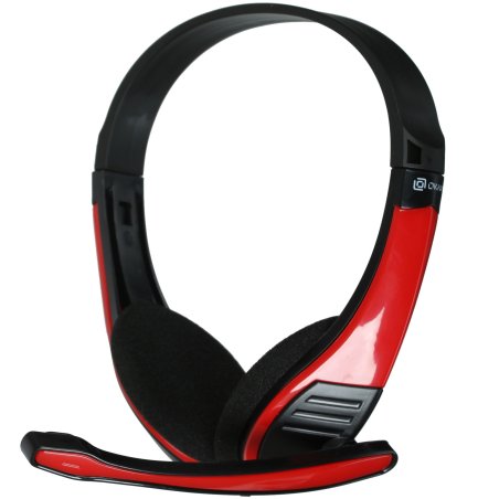 Наушники с микрофоном Oklick HS-M150 черный/красный 2.2м накладные (NO-003N)