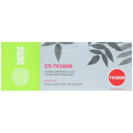 Картридж лазерный Cactus CS-TK580M пурпурный (2800 стр.) для Kyocera FS-C5150DN