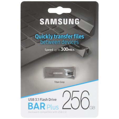 Флешка USB 256Gb USB Drive USB 3.1 Samsung BAR Plus (up to 300Mb/s) (MUF-256BE4/APC)