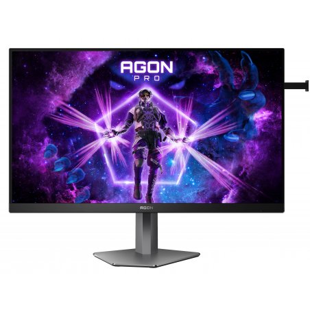 Монитор 24.1" AOC AGON PRO AG246FK6 TN 1920x1080, 540 Гц, 0.5 мс, 16:9, 400 кд/м², 2xHDMI 2.0, DP 1.4, 3.5 Jack, USB Hub (4x USB), HDR10, FreeSync Premium, черно-серый