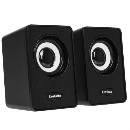 Акустическая система 2.0 ExeGate EX287054RUS Disco 120 (питание USB, 2х3Вт (6Вт RMS), 100-20000Гц, черный)